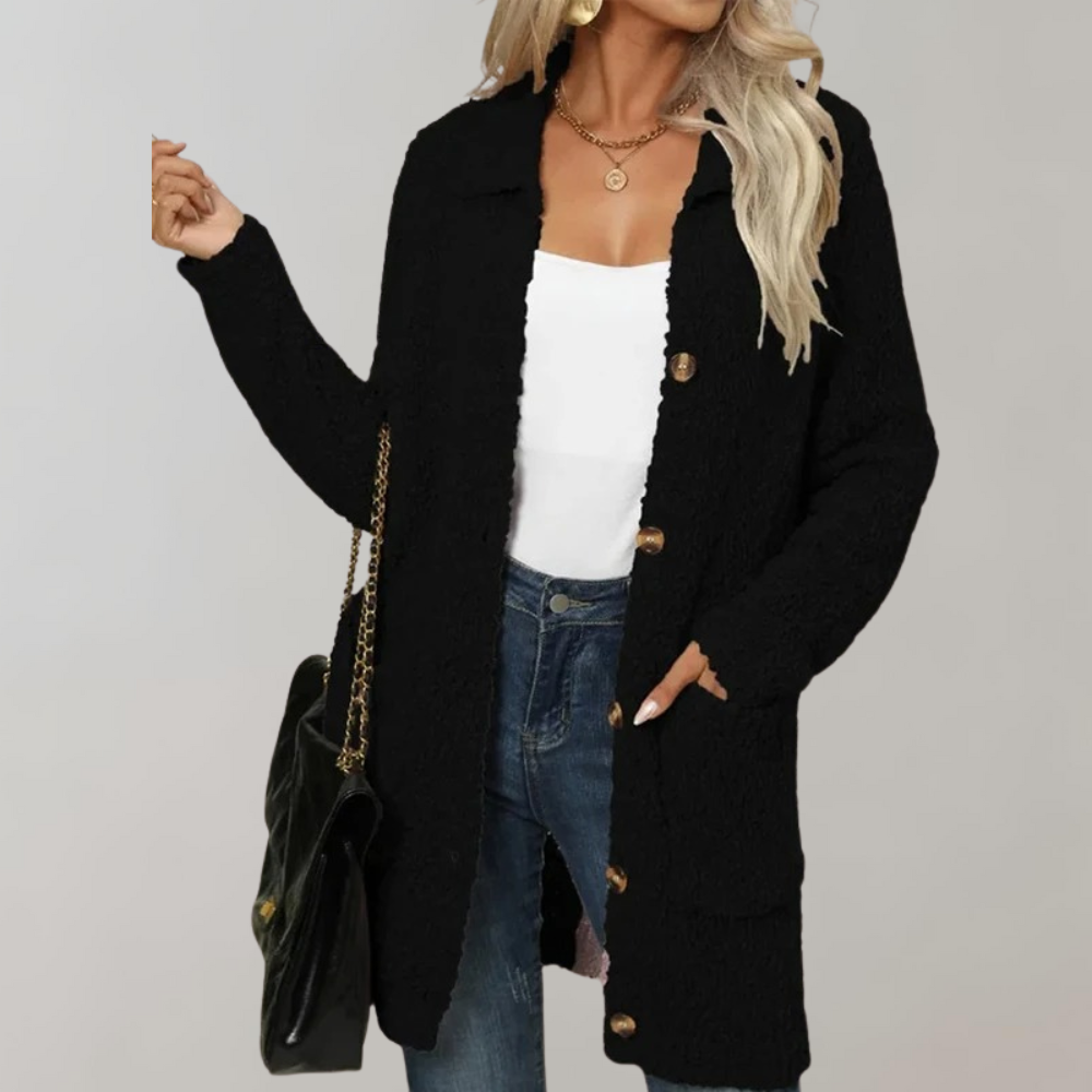 Street-Wave Women Boucle Coat Jacket Cozy Versatile Comfort for Everyday Chic All Season Wardrobe Essential