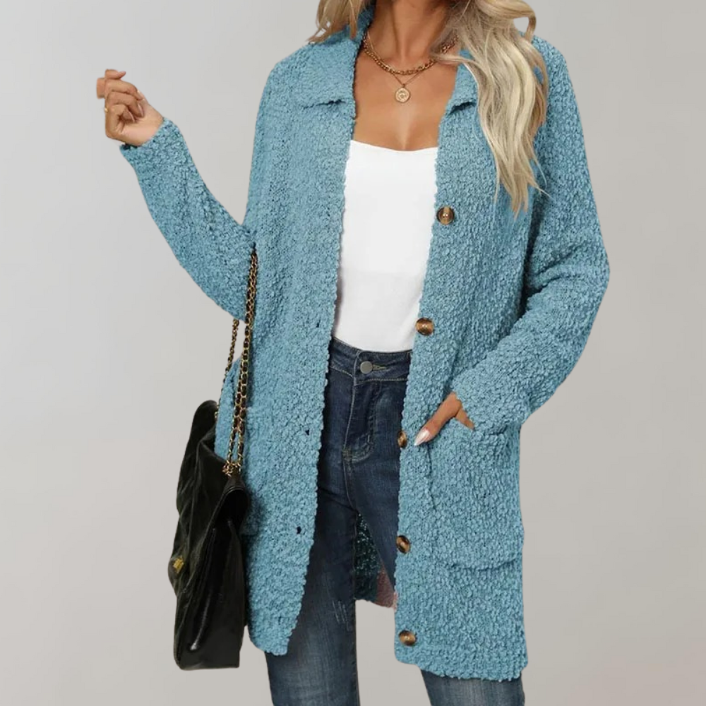 Street-Wave Women Boucle Coat Jacket Cozy Versatile Comfort for Everyday Chic All Season Wardrobe Essential