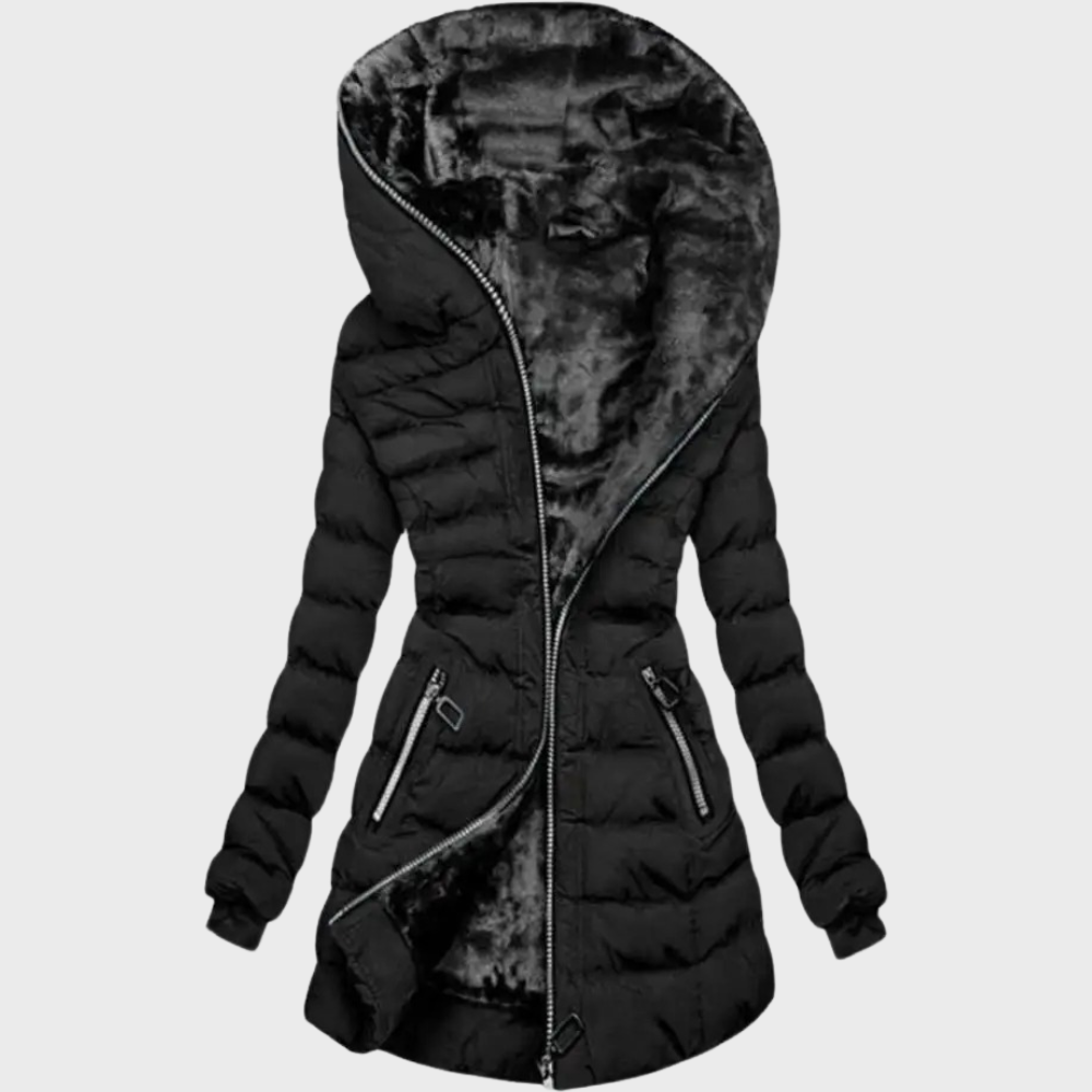 Street-wave Boby Womens Puffer Coat With Plush Fleece Lining For Warmth And Style
