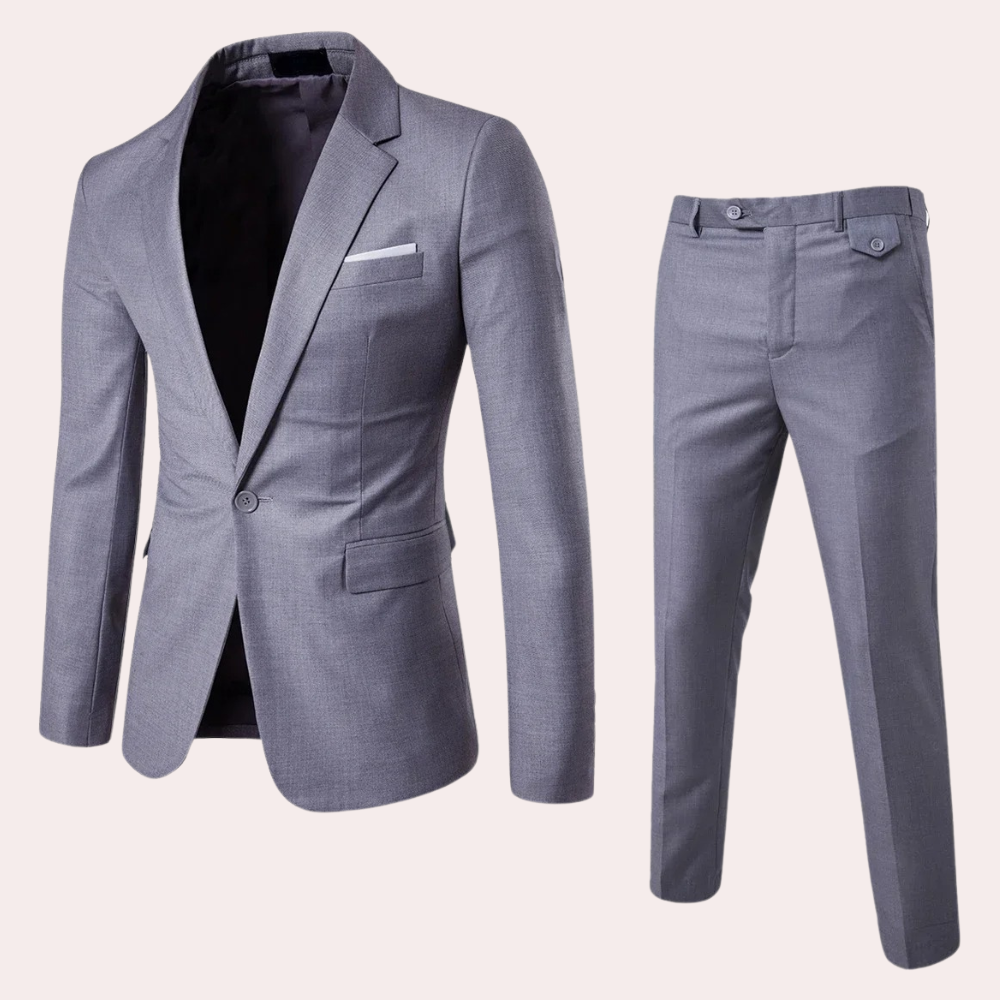Street-Wave Slim Fit Burgundy Suit Set For Men - Versatile Formal Or Casual