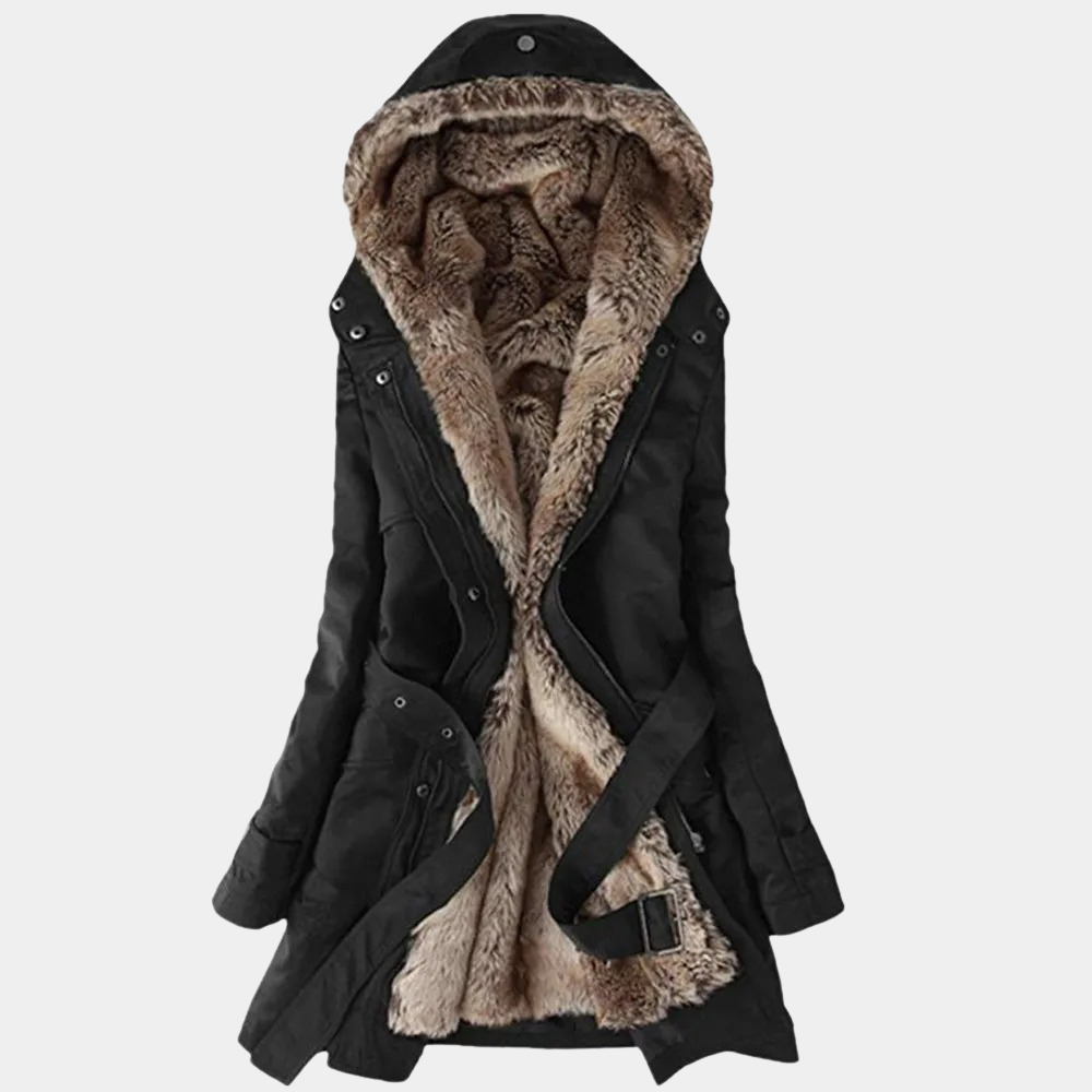 Street-Wave Celiner Elegant Womens Parka With Plush Fur Lining For Cold Winter Season