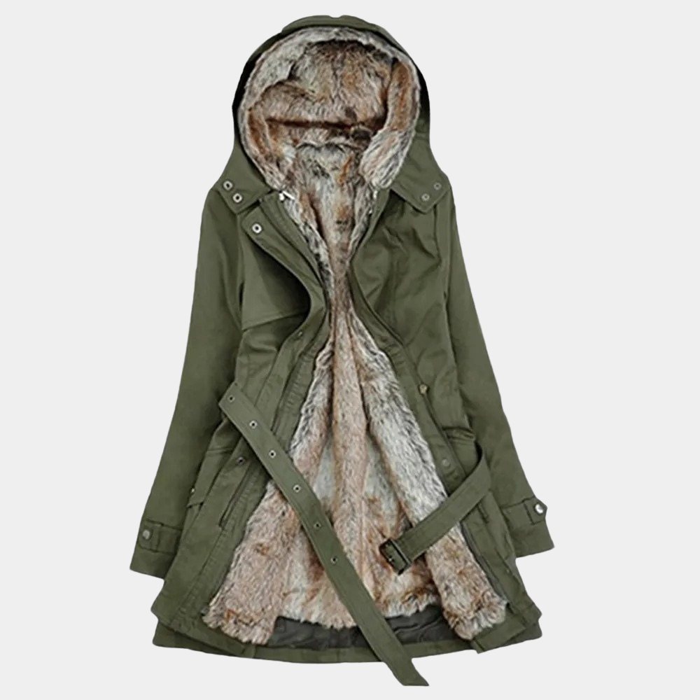 Street-Wave Celiner Elegant Womens Parka With Plush Fur Lining For Cold Winter Season