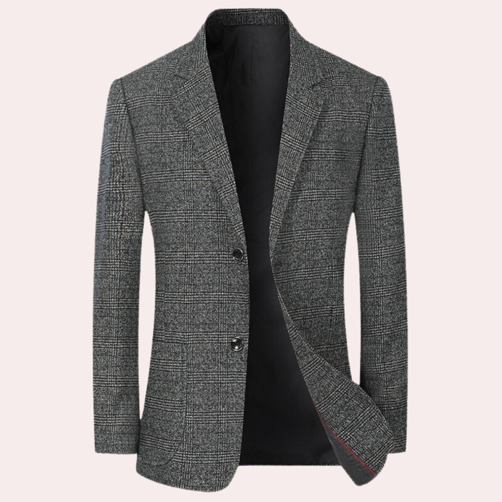 Men's Blazer Mimir Retro Plaid - Comfortable Versatile Style By Street-wave For Modern Men