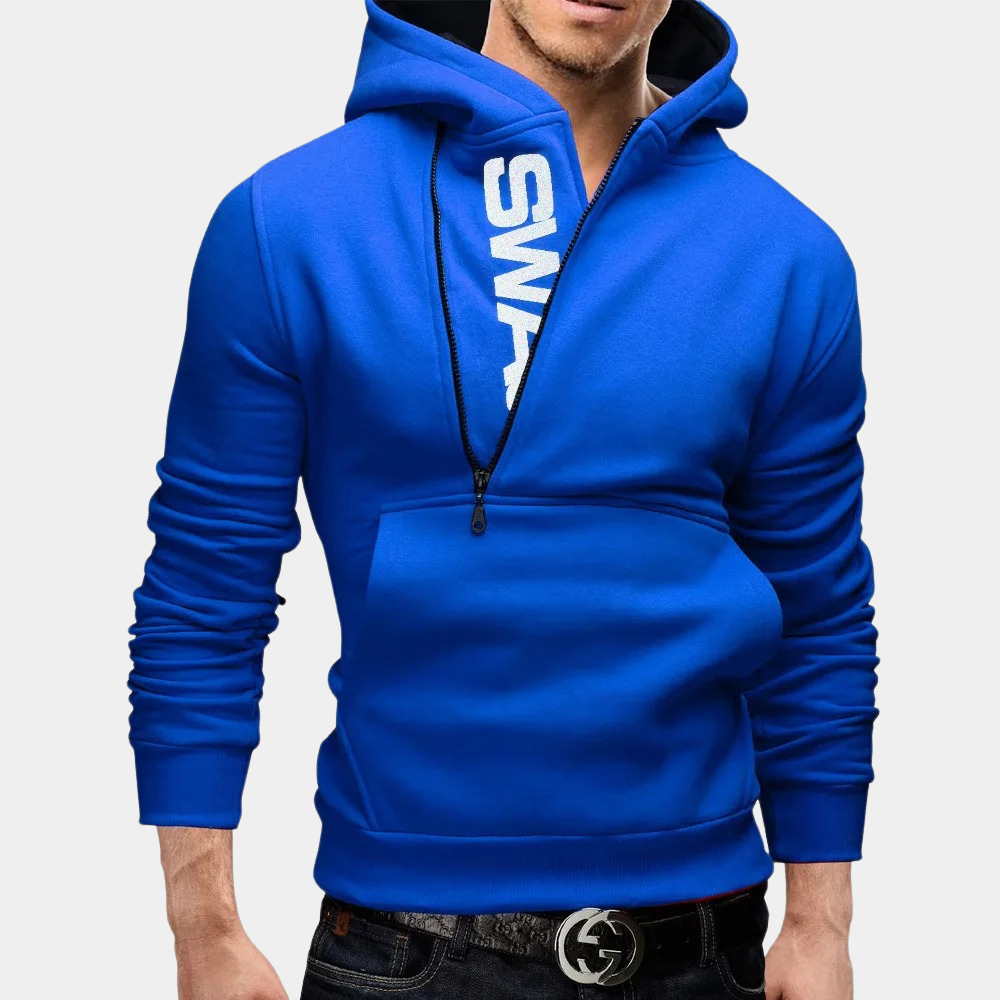 Street-Wave Neil Side Zip Hoodie For Men Modern Casual Pullover With Warm Durable Fabric