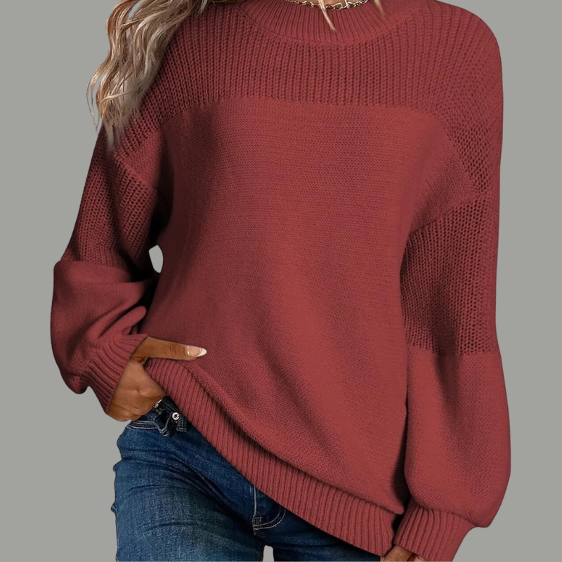 Women's Sweater with Loose Fit and Soft Texture