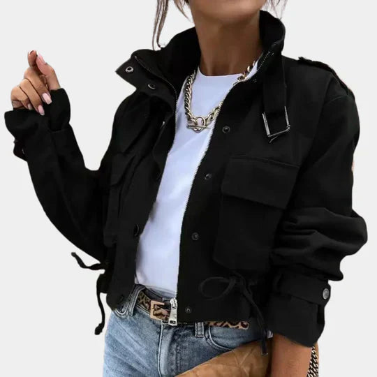 Street-Wave Womens Camo Print Utility Jacket - Trendy Cozy Durable Outerwear Essentials