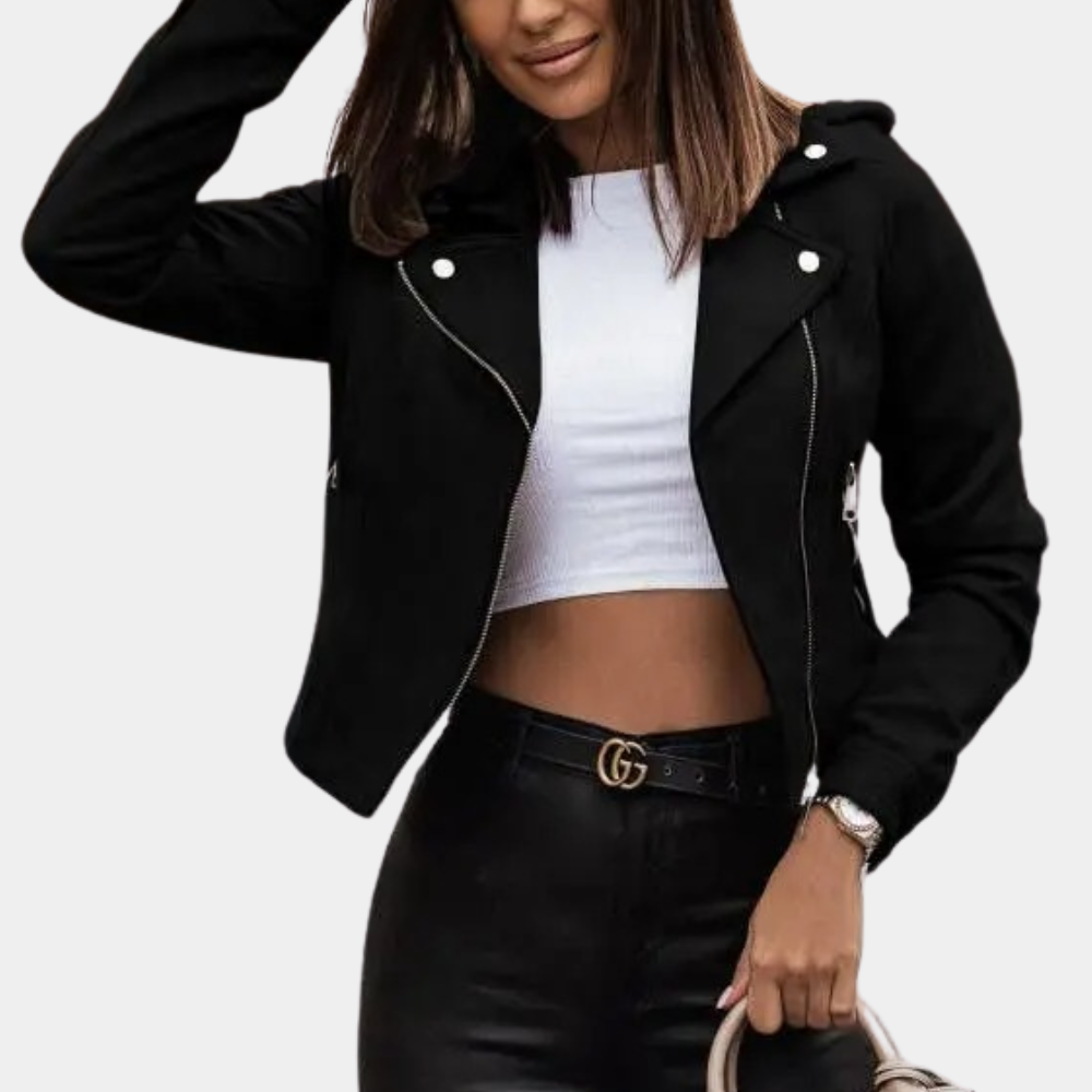 Giustina Womens Suede Jacket By Street-Wave For Fashion Forward Women Elegant Comfort