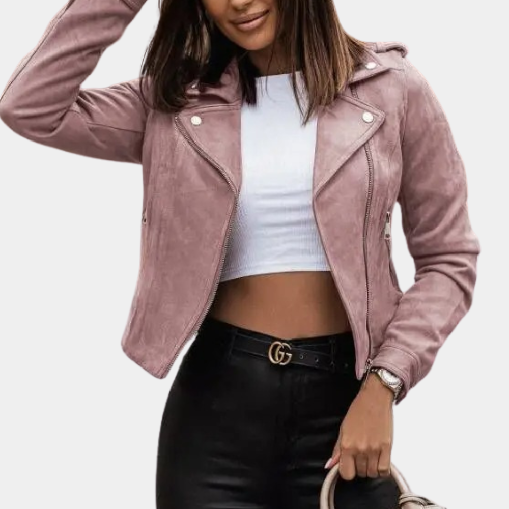 Giustina Womens Suede Jacket By Street-Wave For Fashion Forward Women Elegant Comfort