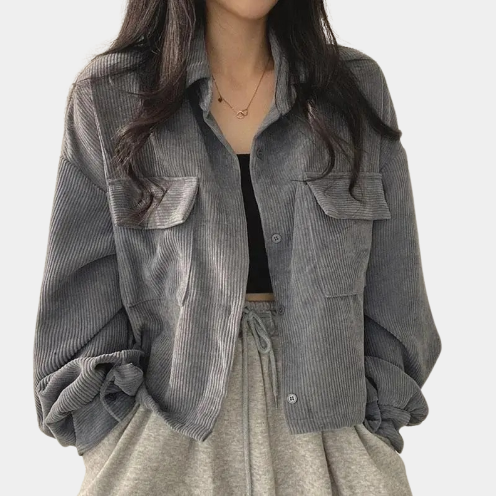 Streetwave Corduroy Fall Jacket For Women Cozy All Day Comfort Chic Autumn Coat Style