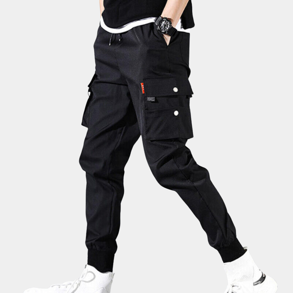 Street Wave Cargo Pants For Men With Large Flap Pockets Rugged Versatile Everyday Wear