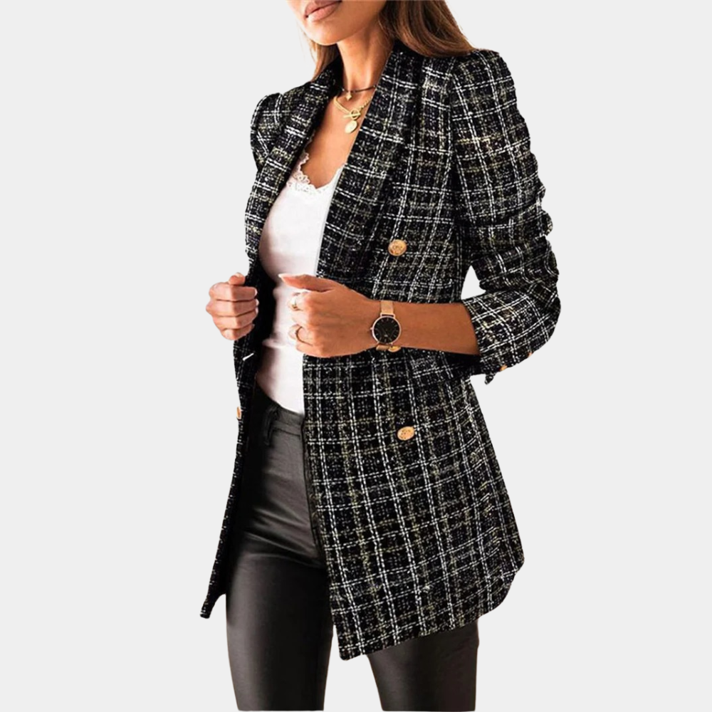 Streetwave Long Womens Blazer Elegant Draped Fit In Premium Tweed Look For Cool Days Office Ready For Women