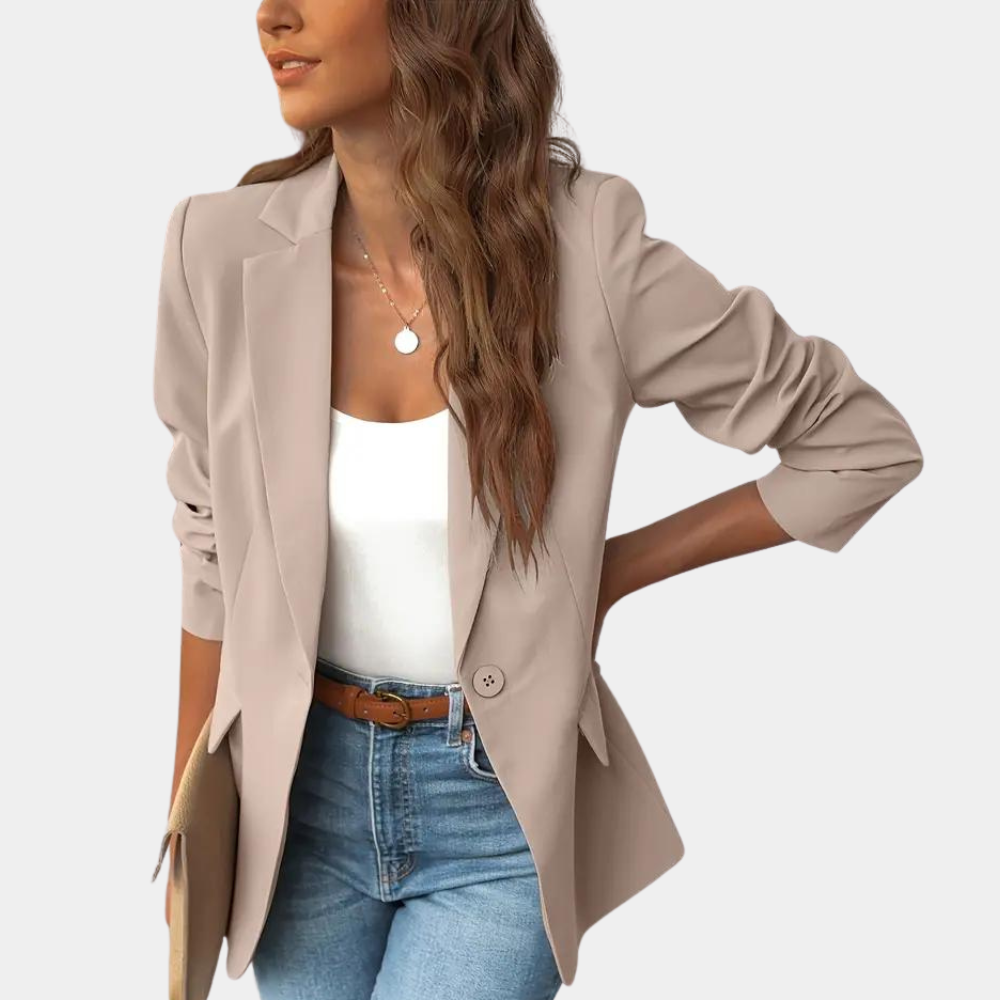 Street-Wave Womens Blazer Flattering Fit Single Breasted Versatile