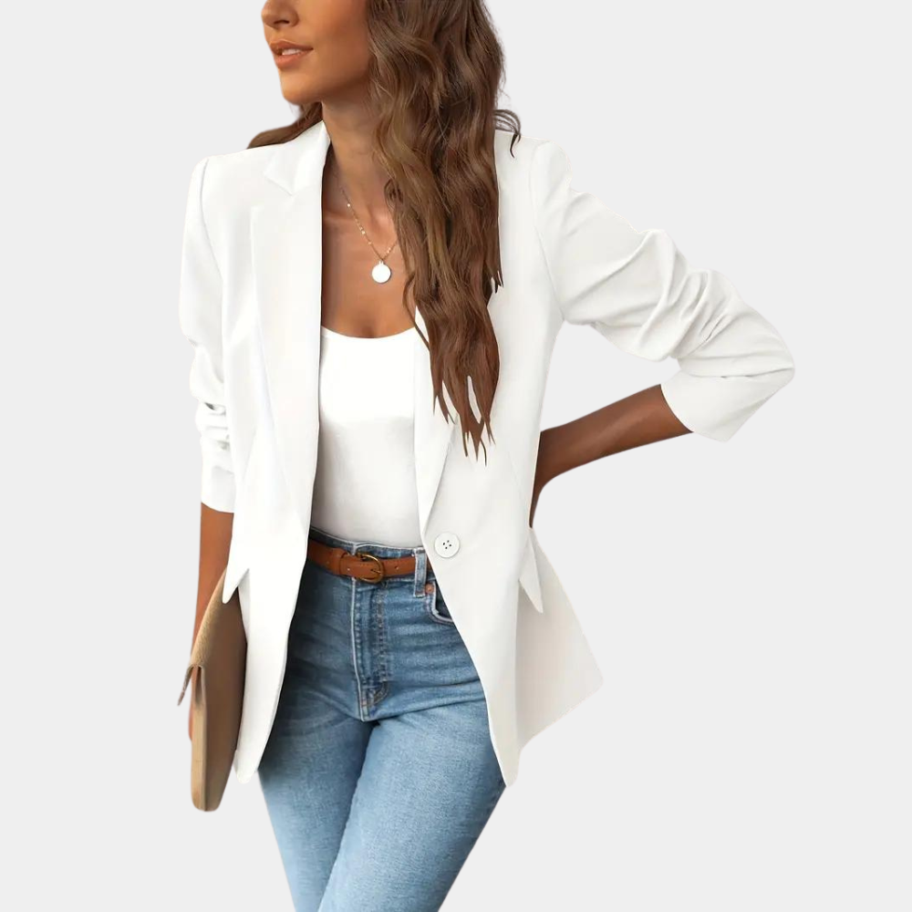 Street-Wave Womens Blazer Flattering Fit Single Breasted Versatile