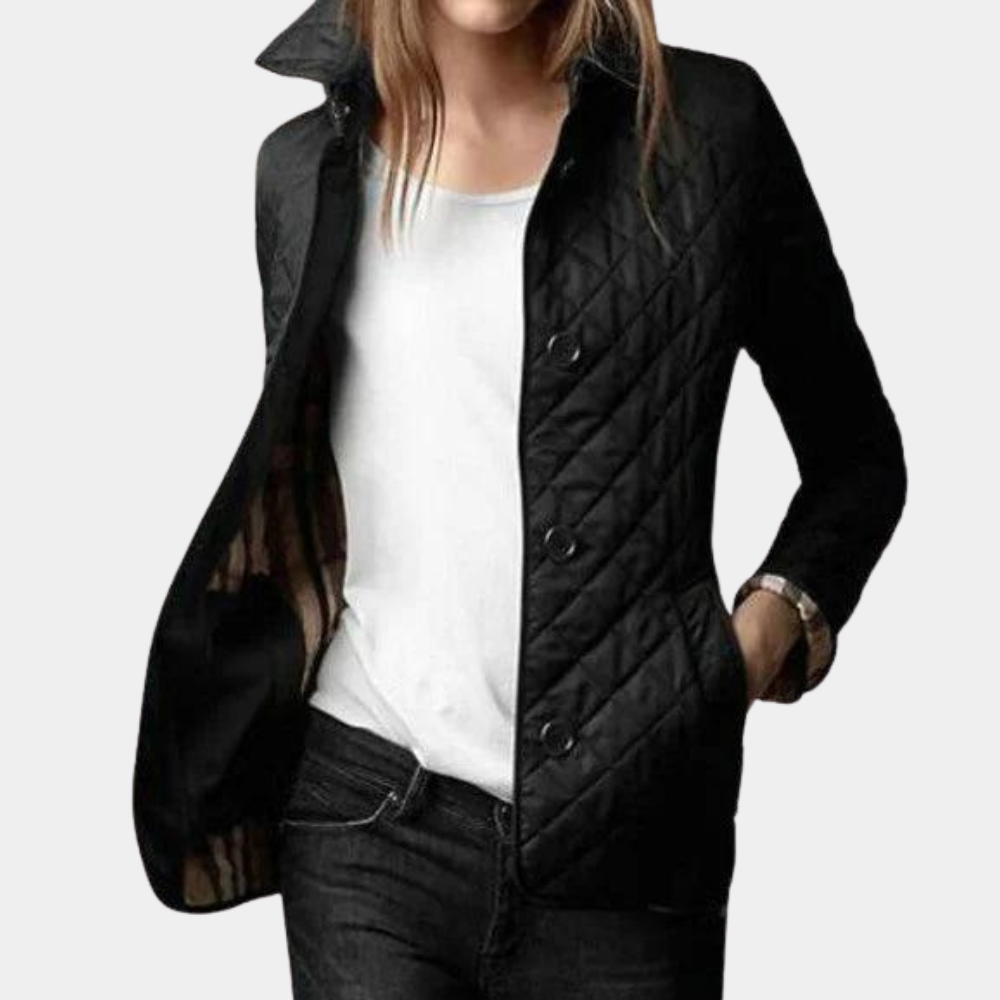 Street-Wave Womens Quilted Jacket Silk Cotton Blend Warmth And Style For Autumn Season