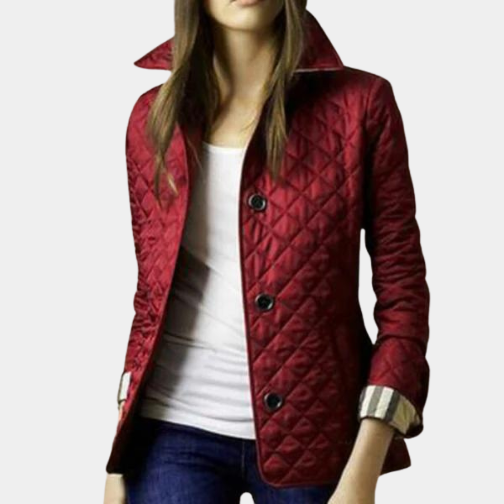Street-Wave Womens Quilted Jacket Silk Cotton Blend Warmth And Style For Autumn Season
