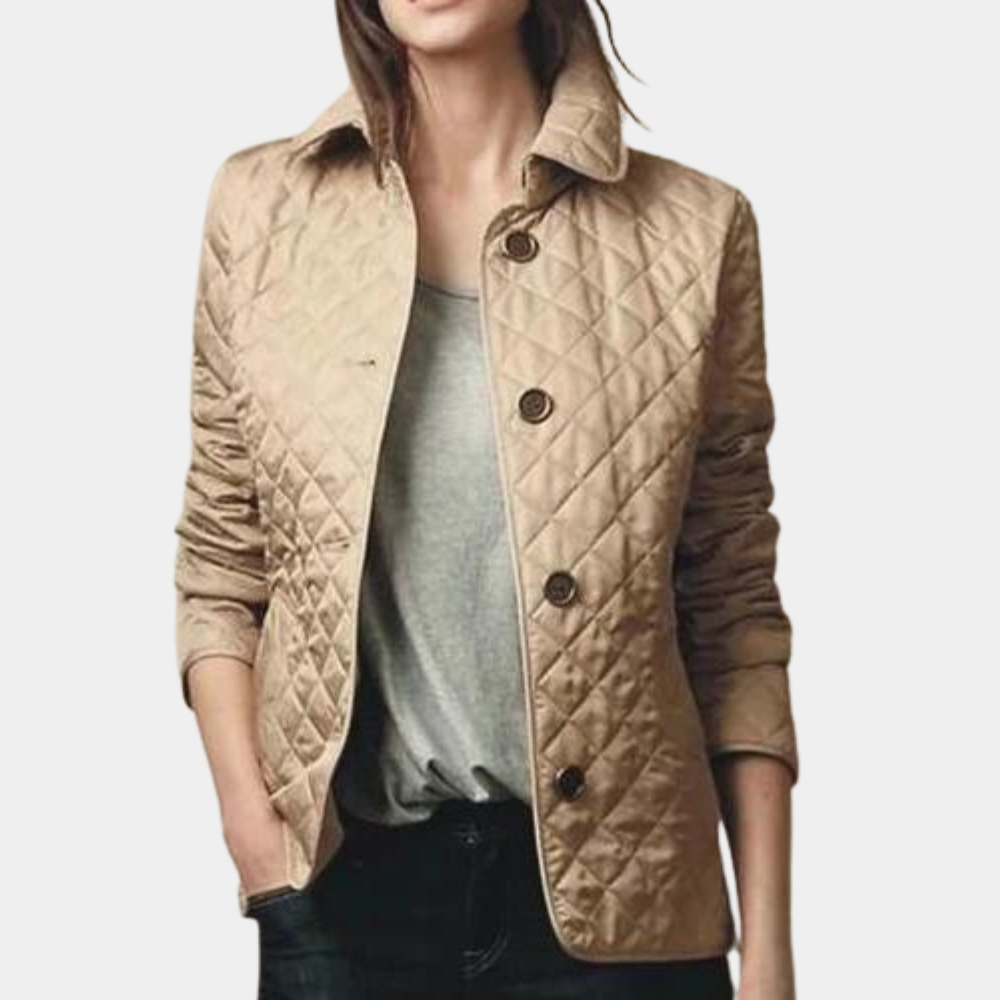 Street-Wave Womens Quilted Jacket Silk Cotton Blend Warmth And Style For Autumn Season