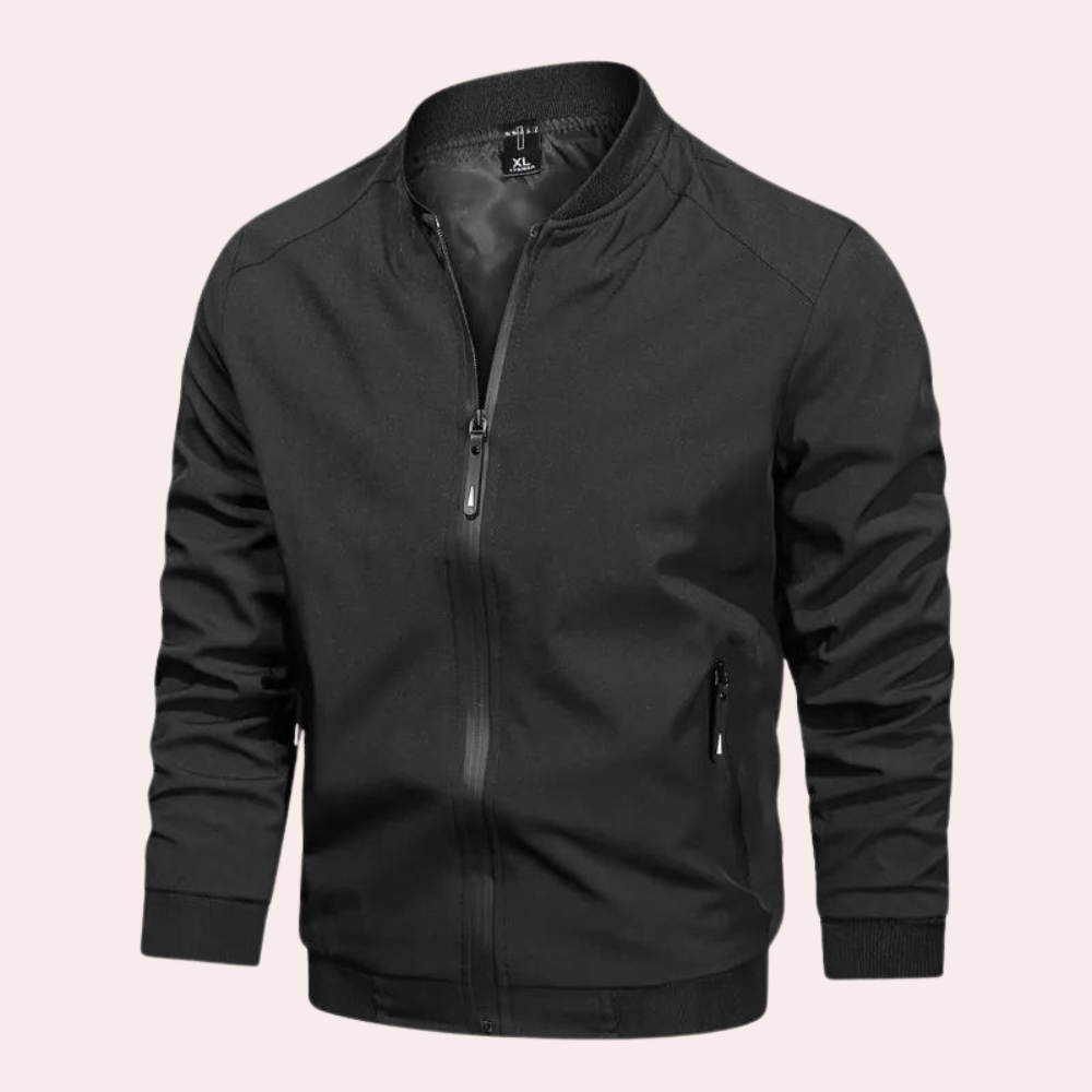 Lightweight Men's Bomber Jacket by Street Wave - Comfortable, Stylish All Season Outerwear for Everyday Wear