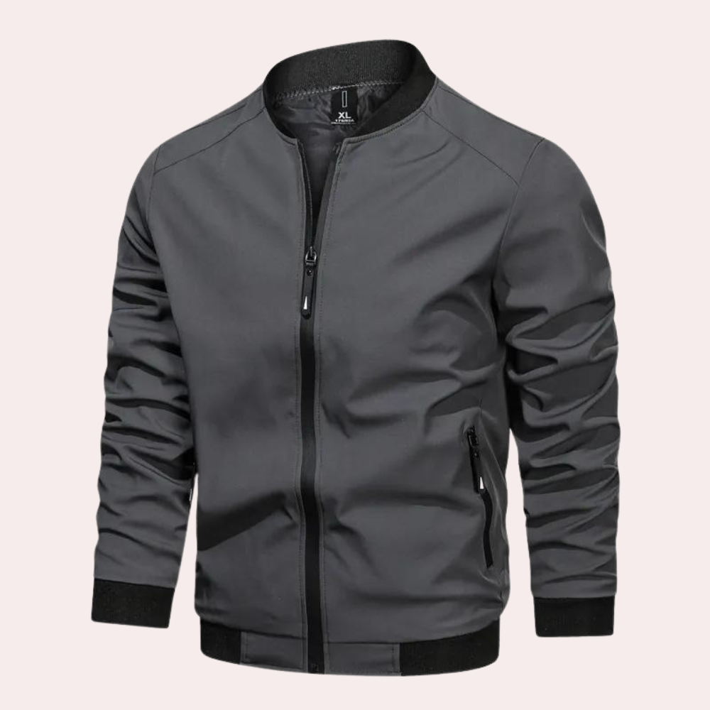 Lightweight Men's Bomber Jacket by Street Wave - Comfortable, Stylish All Season Outerwear for Everyday Wear