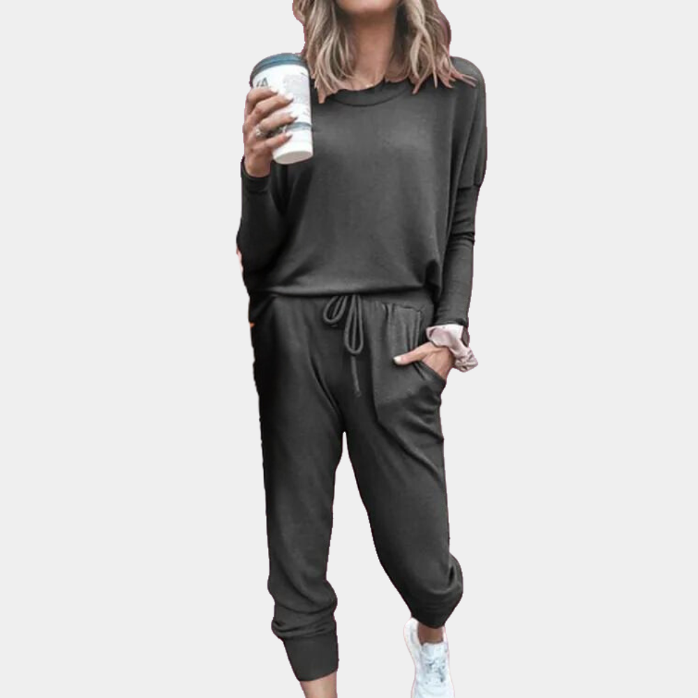 Nordic Flair Women Loungewear Set Elastic Waist Pockets