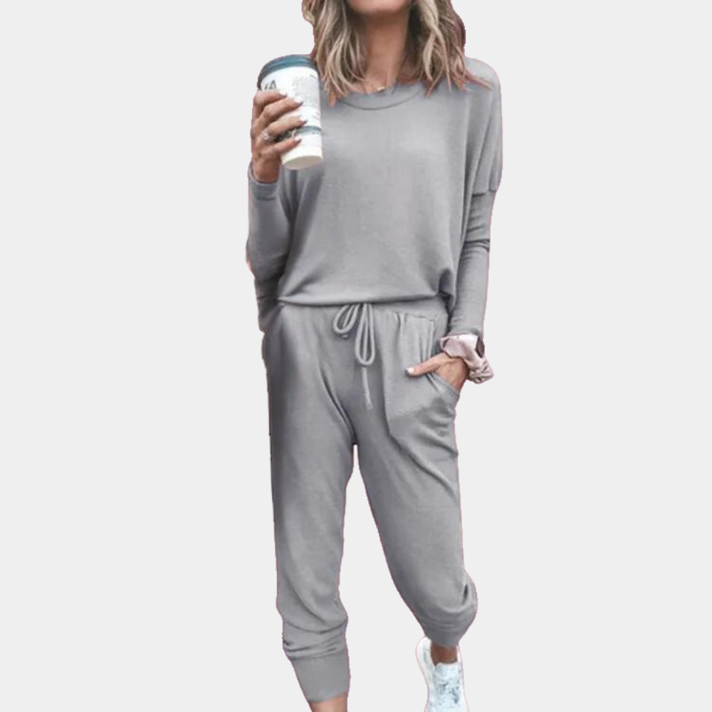 Nordic Flair Women Loungewear Set Elastic Waist Pockets