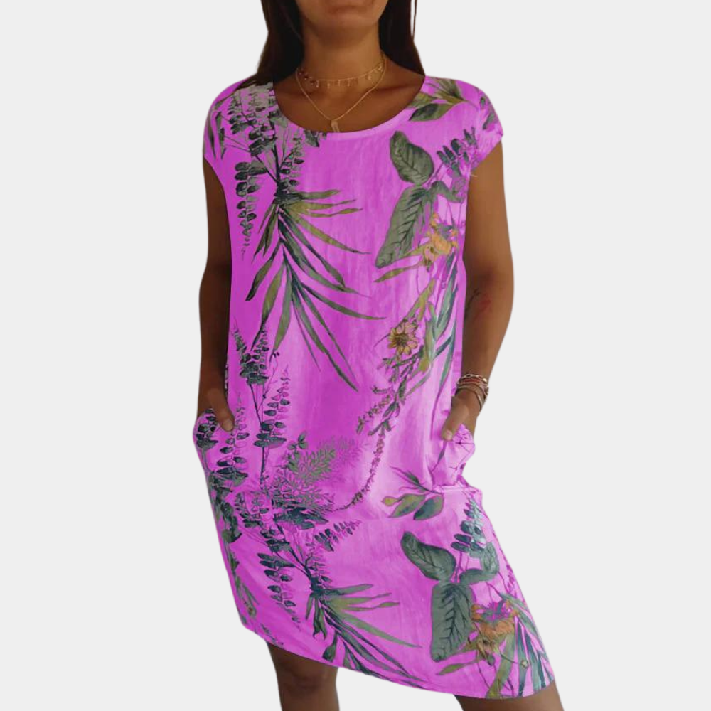 Street-Wave Women's Dress Relaxed Fit With Flower Print