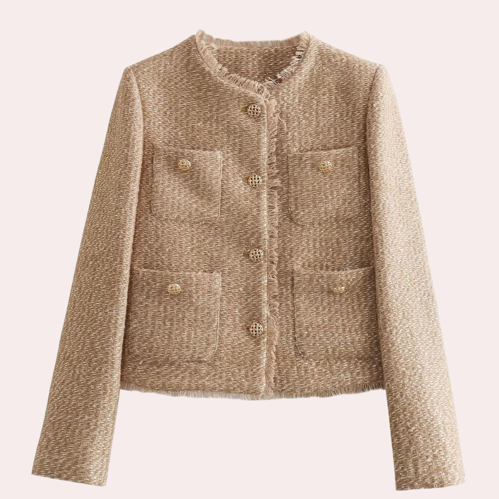 Street-wave Womens Tweed Jacket Timeless Elegance With Modern Fit For Everyday Chic