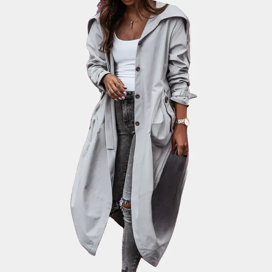 Street-wave Long Coat for Women - Elegant, Sustainable Outerwear for Fashion-Forward, Stylish Women