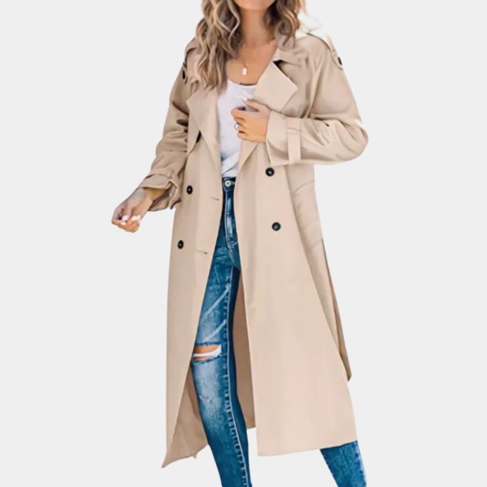 Street-Wave Women Fall Trench Coat - Timeless Elegance Warm Comfort for City Style Seekers