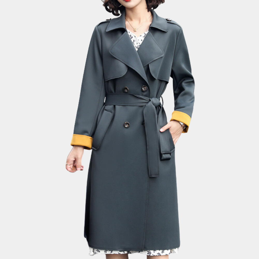 Streetwave Trench Coat For Women Elegant Autumn Outerwear With Belt And Back Cape For Versatile Everyday Chic