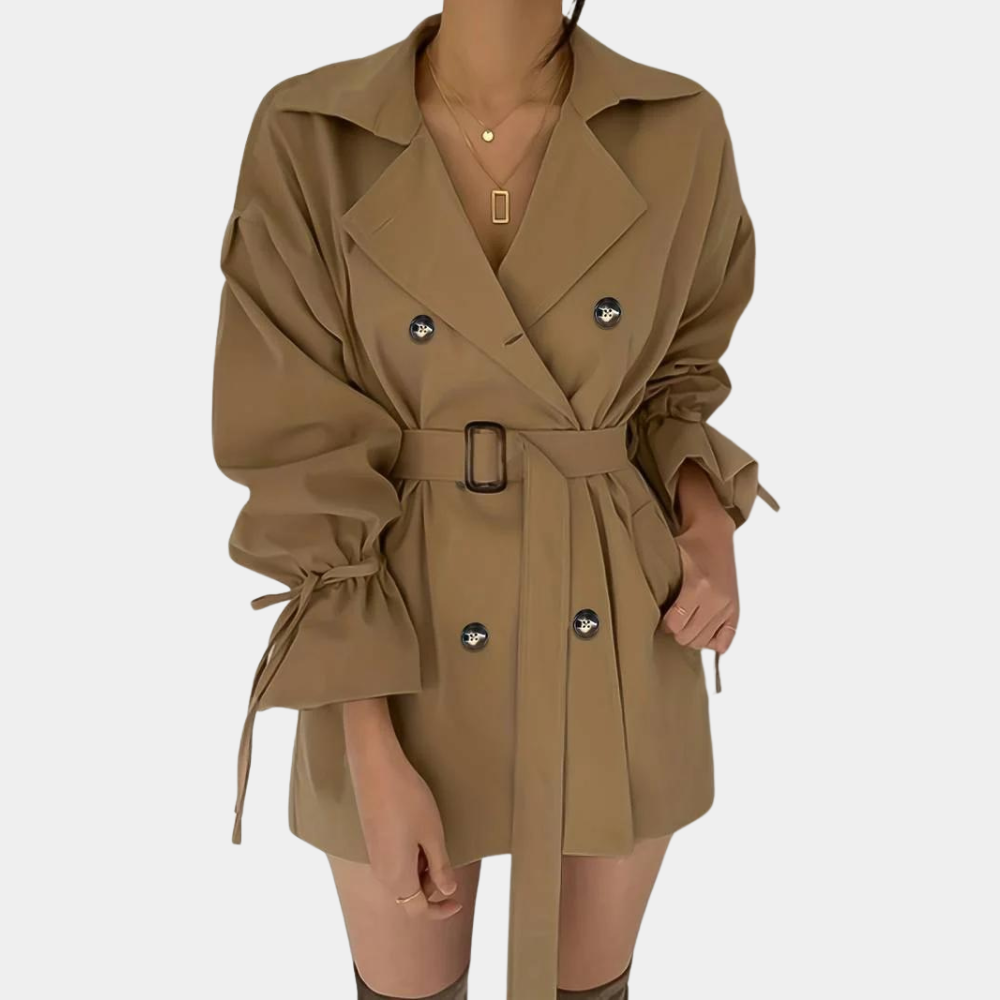 Street Wave Women Trench Coat Elegant Double Breasted Timeless Office To Casual Wear For Working Women