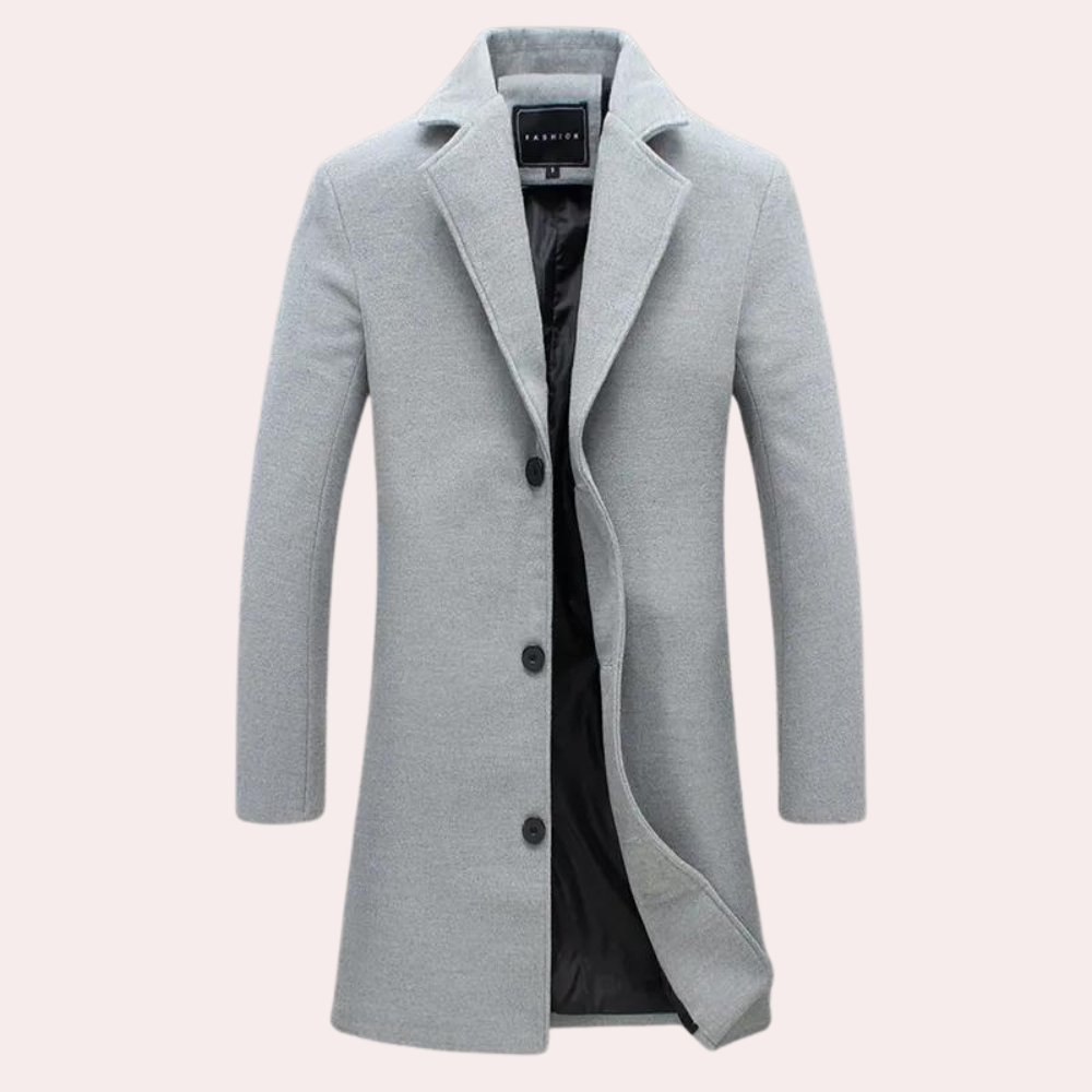 Men's Olive Green Long Coat Damian Modern By Street Wave For Style Savvy Men Weatherproof Elegance