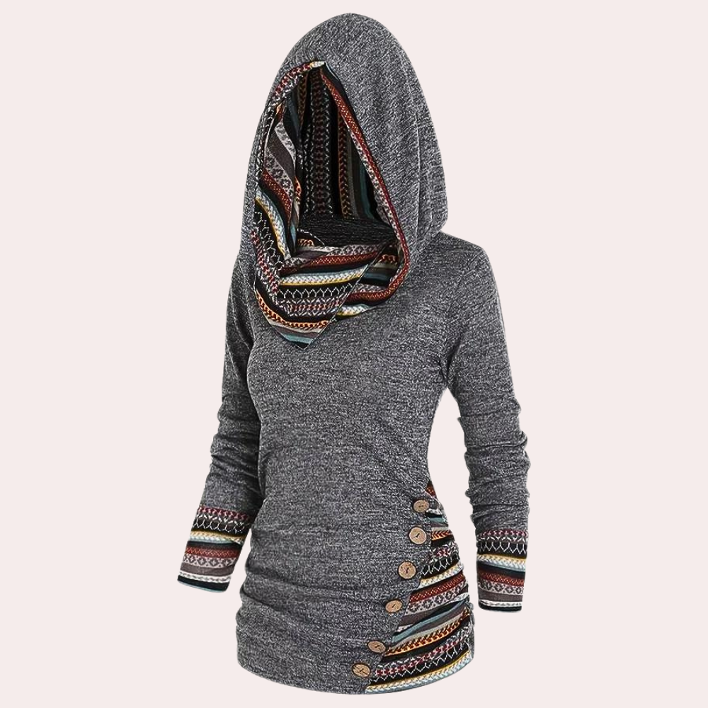 Street-wave Womens Color Block Hoodie Breathable Poly Blend All Season Comfort For Women