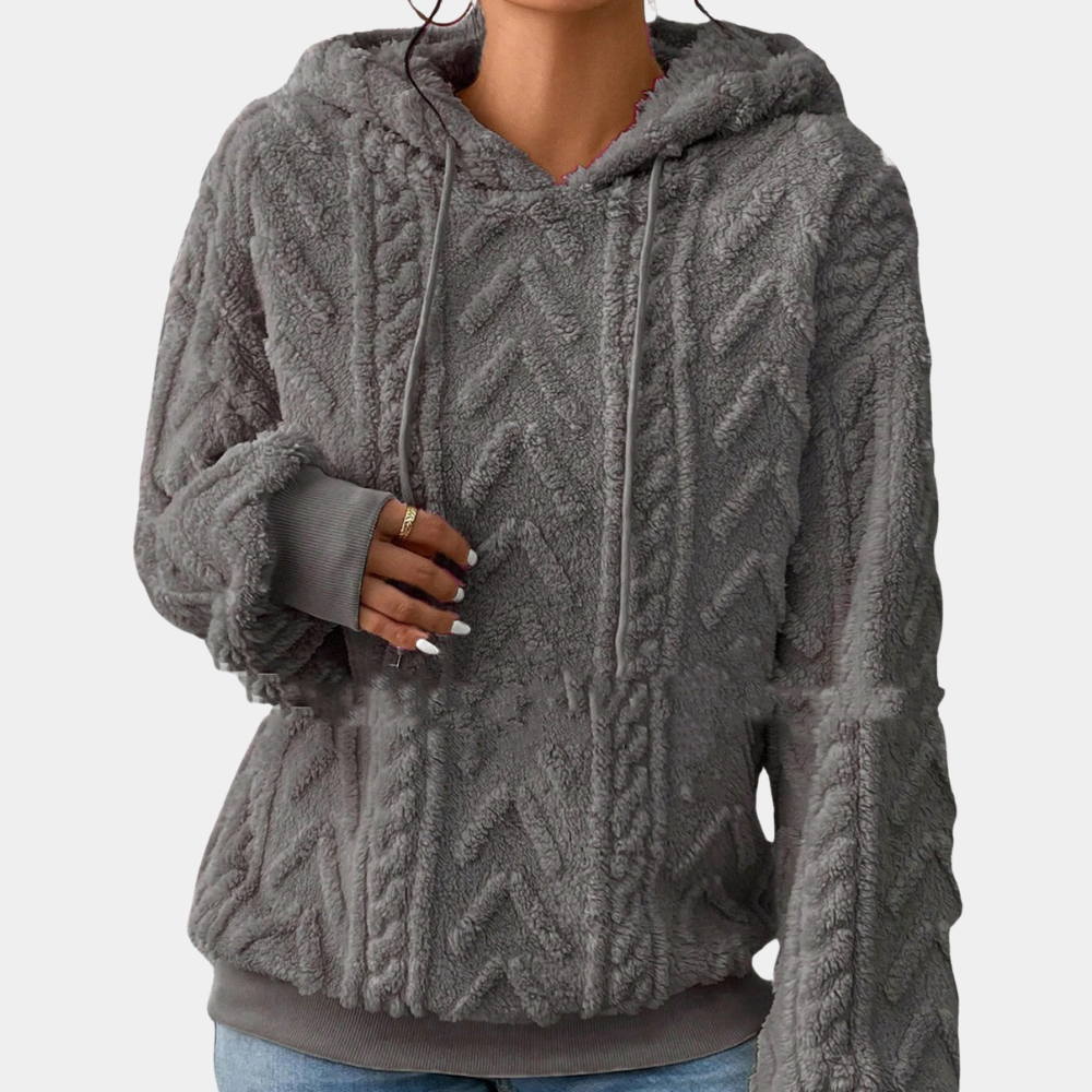 Street-wave Teddy Fleece Hoodie for Women Ultra Soft Cozy Warmth All Day Comfort