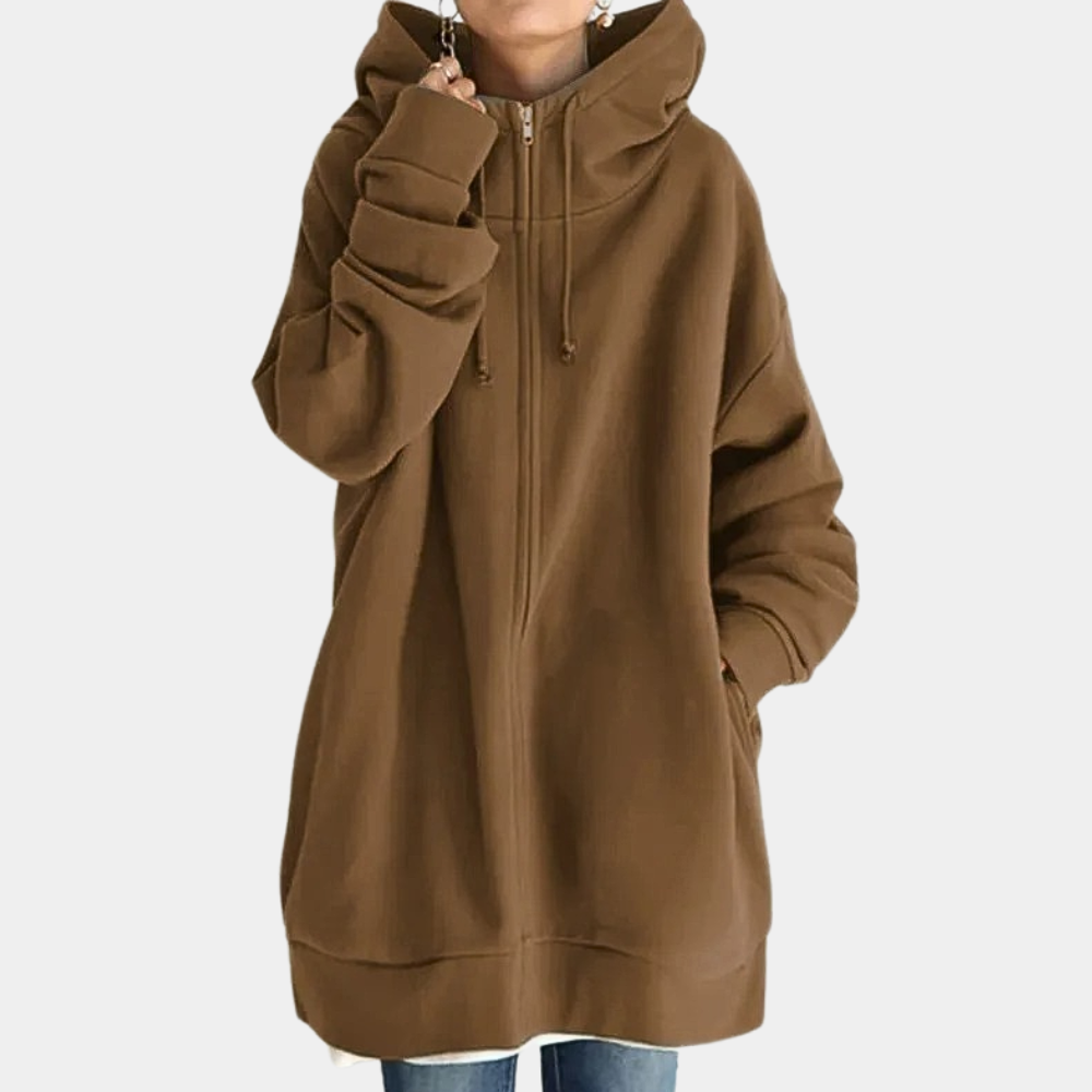 Street-Wave Modern Women's Zip Hoodie For Stylish Look And All Day Comfort In Soft Lightweight Fabric
