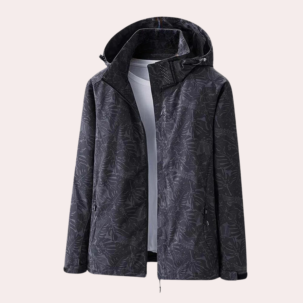 Streetwave Detachable Hood Womens Cape Coat Camouflage Pattern All Weather Protection