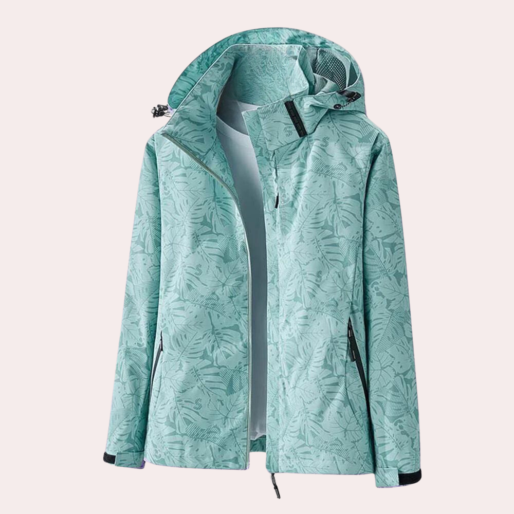 Streetwave Detachable Hood Womens Cape Coat Camouflage Pattern All Weather Protection