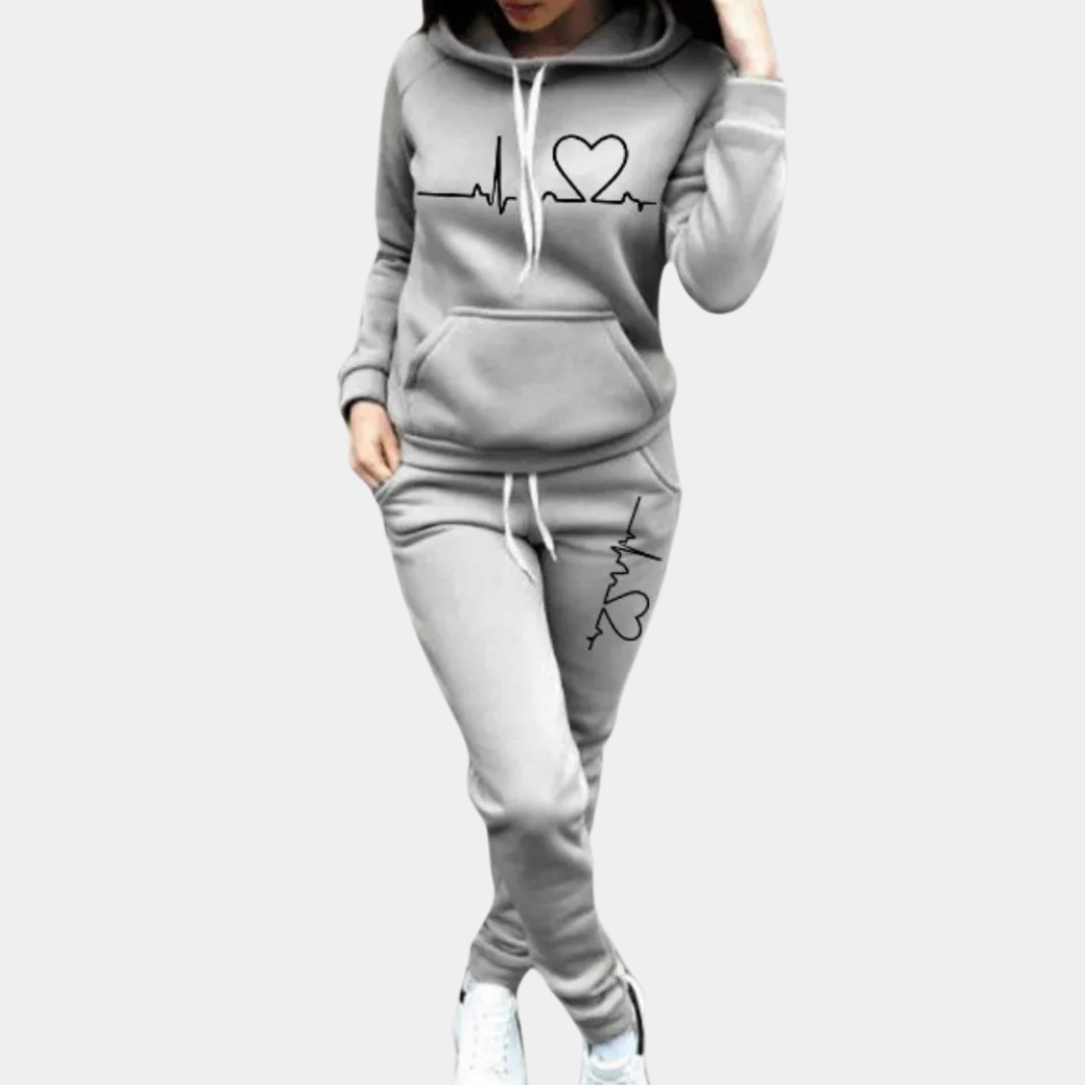 Street Wave Womens Hooded Set Modern Trendy Hoodie And Sweatpants For All Day Comfort