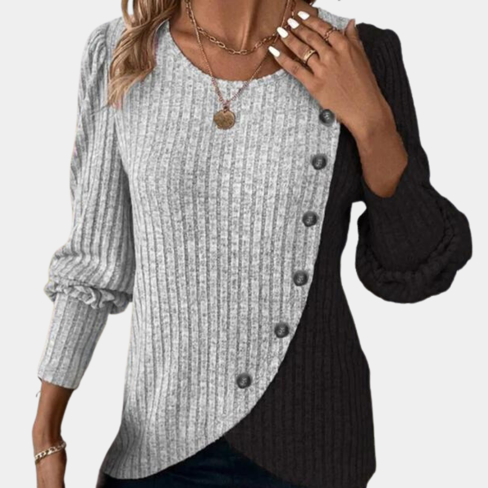 Womens Knit Sweater Street Wave Asymmetric Design For Women Chic Cozy