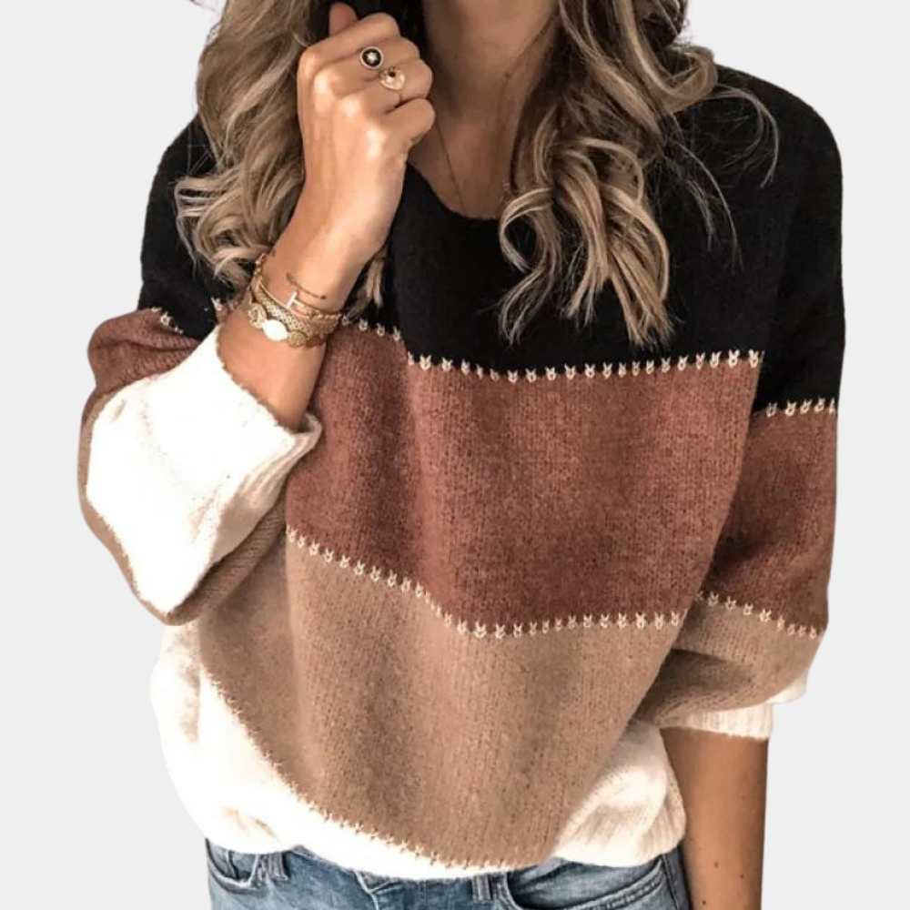Womens Knit Sweater Nordic Flair Soft Knit Relaxed Fit For Women