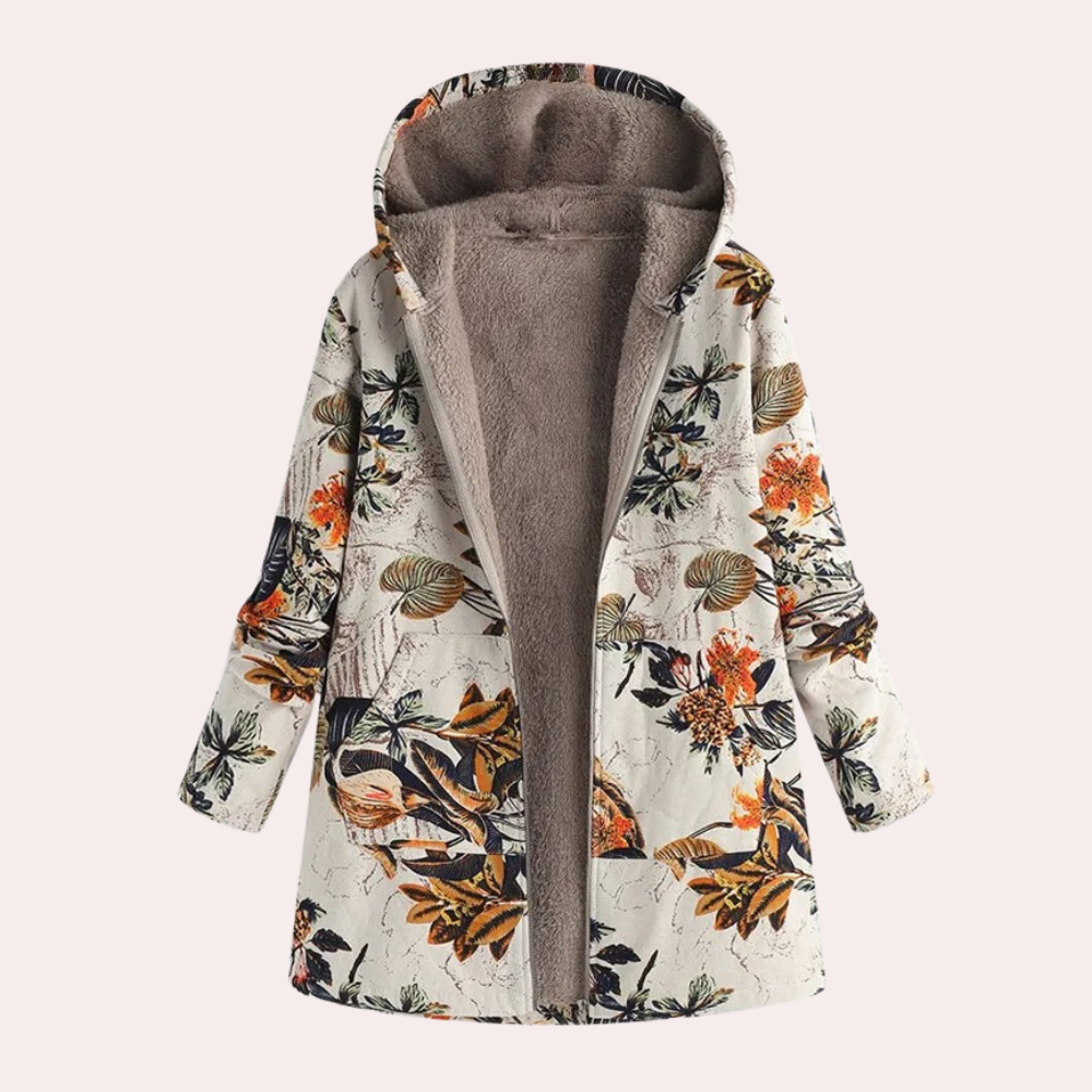 Street-wave Mabel Womens Reversible Warm Hoodie Jacket With Plush Fleece Lining For Cold Days