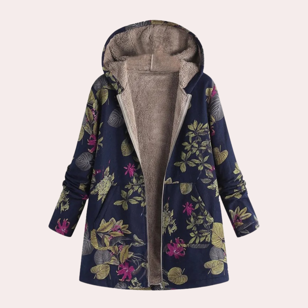 Street-wave Mabel Womens Reversible Warm Hoodie Jacket With Plush Fleece Lining For Cold Days