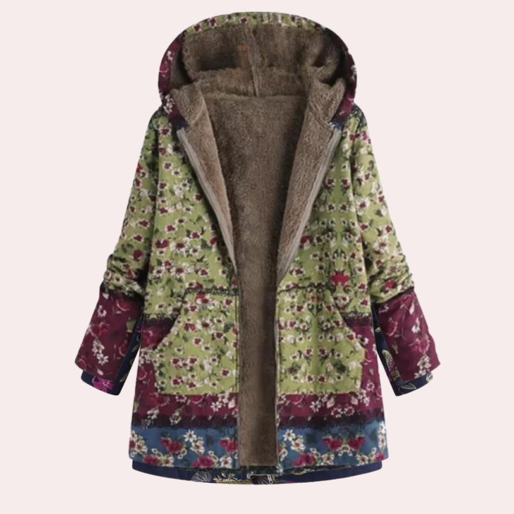 Street-wave Mabel Womens Reversible Warm Hoodie Jacket With Plush Fleece Lining For Cold Days