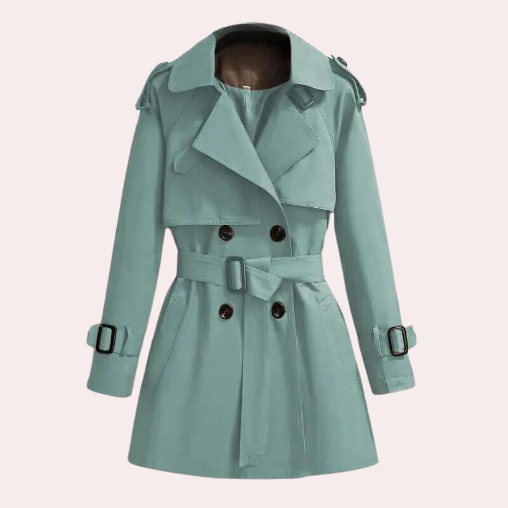 Apolline Womens Windbreaker Trench Coat Elegant Slim Silhouette Lightweight Weather Shield
