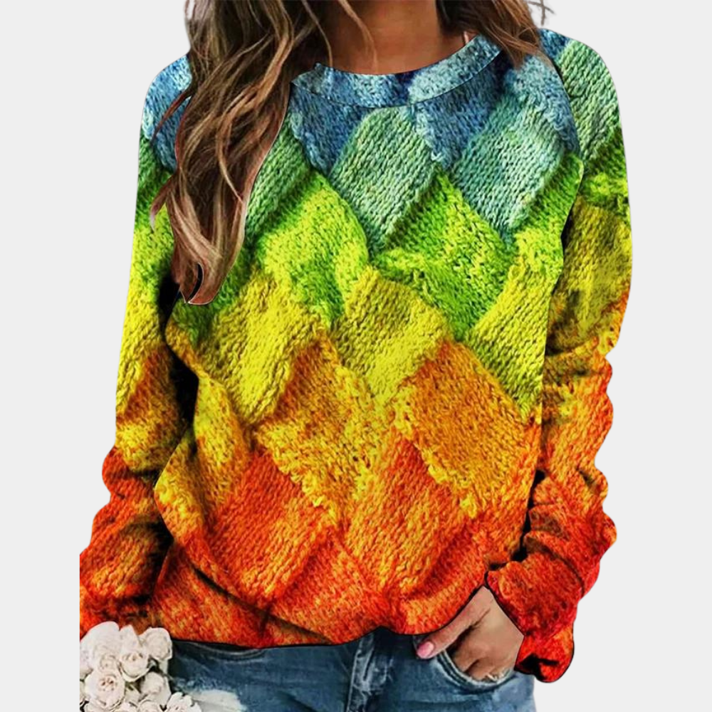 Street-Wave Women's Soft Chunky Knit Sweater Relaxed Fit