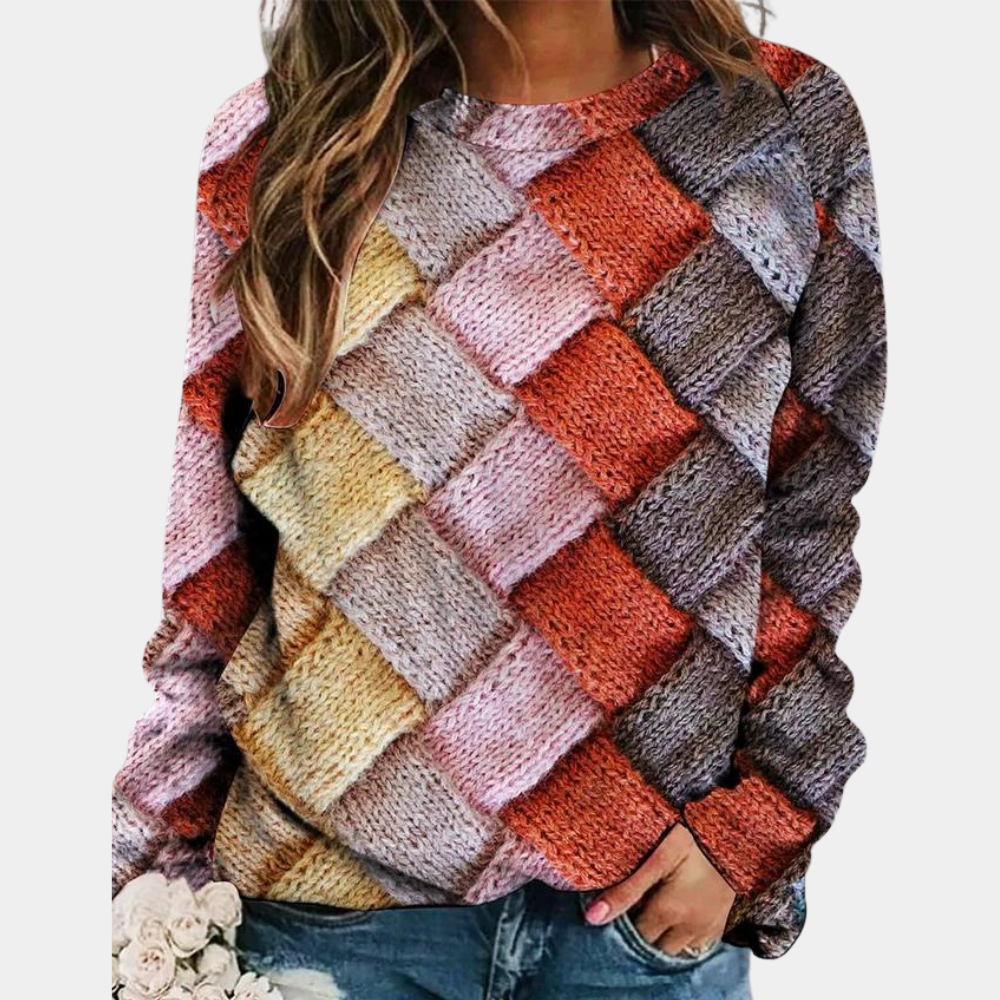 Street-Wave Women's Soft Chunky Knit Sweater Relaxed Fit