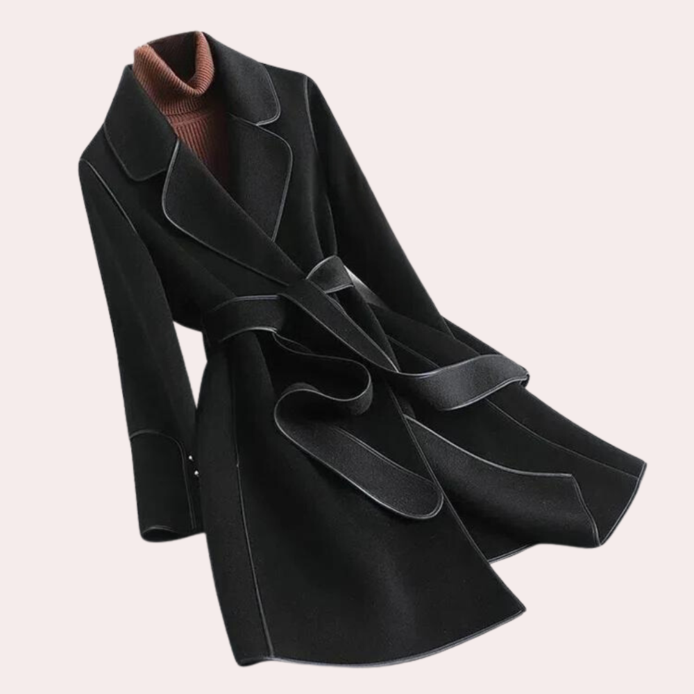 Street-Wave Belted Wool Coat For Women Timeless Fall Winter Style And Comfort Versatile Everyday Wardrobe Essential