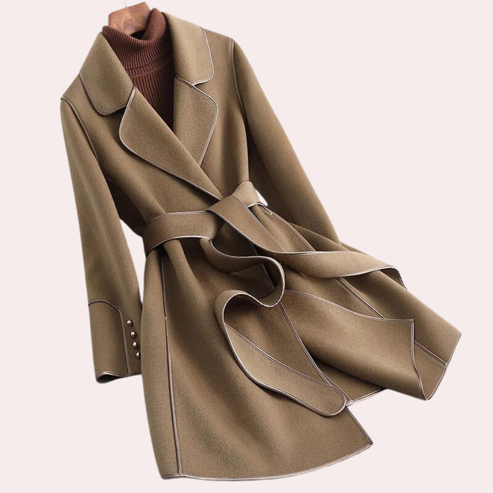 Street-Wave Belted Wool Coat For Women Timeless Fall Winter Style And Comfort Versatile Everyday Wardrobe Essential
