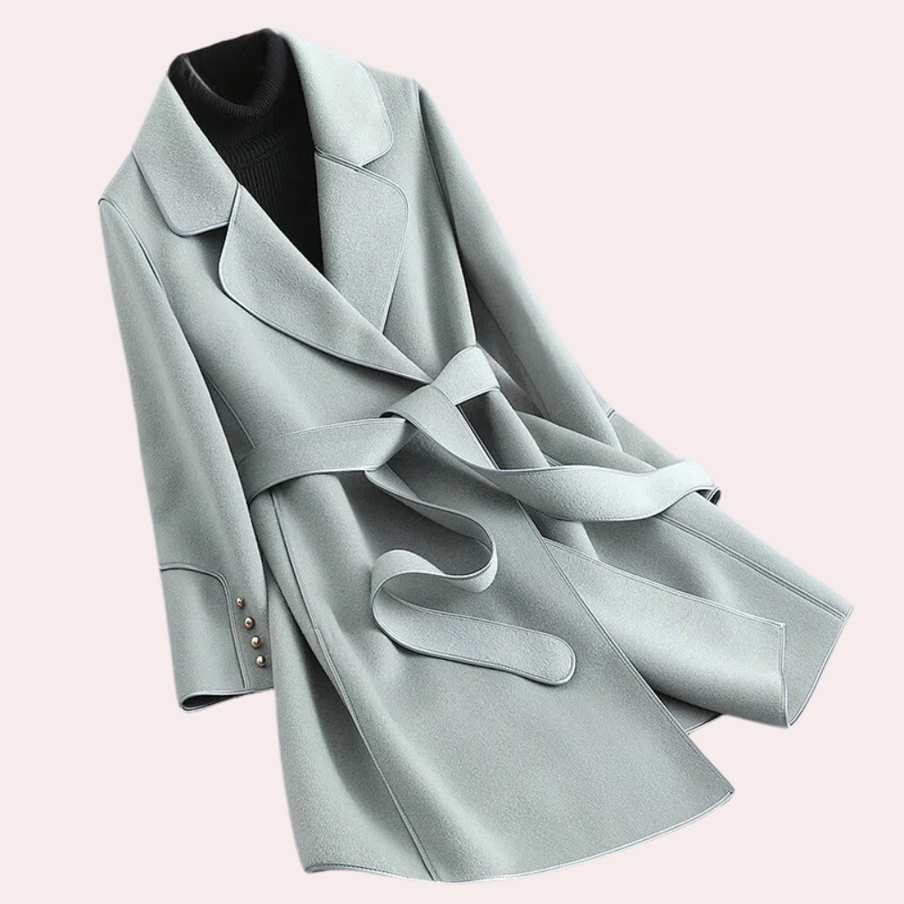 Street-Wave Belted Wool Coat For Women Timeless Fall Winter Style And Comfort Versatile Everyday Wardrobe Essential