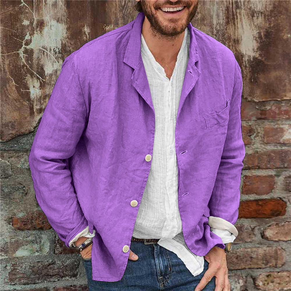 Streetwave Ultralight Linen Cotton Men's Jacket Breathable Comfort With Handy Pockets