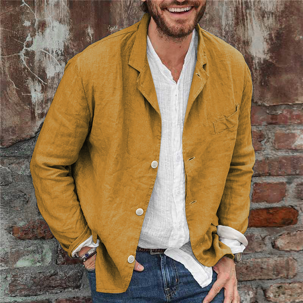 Streetwave Ultralight Linen Cotton Men's Jacket Breathable Comfort With Handy Pockets